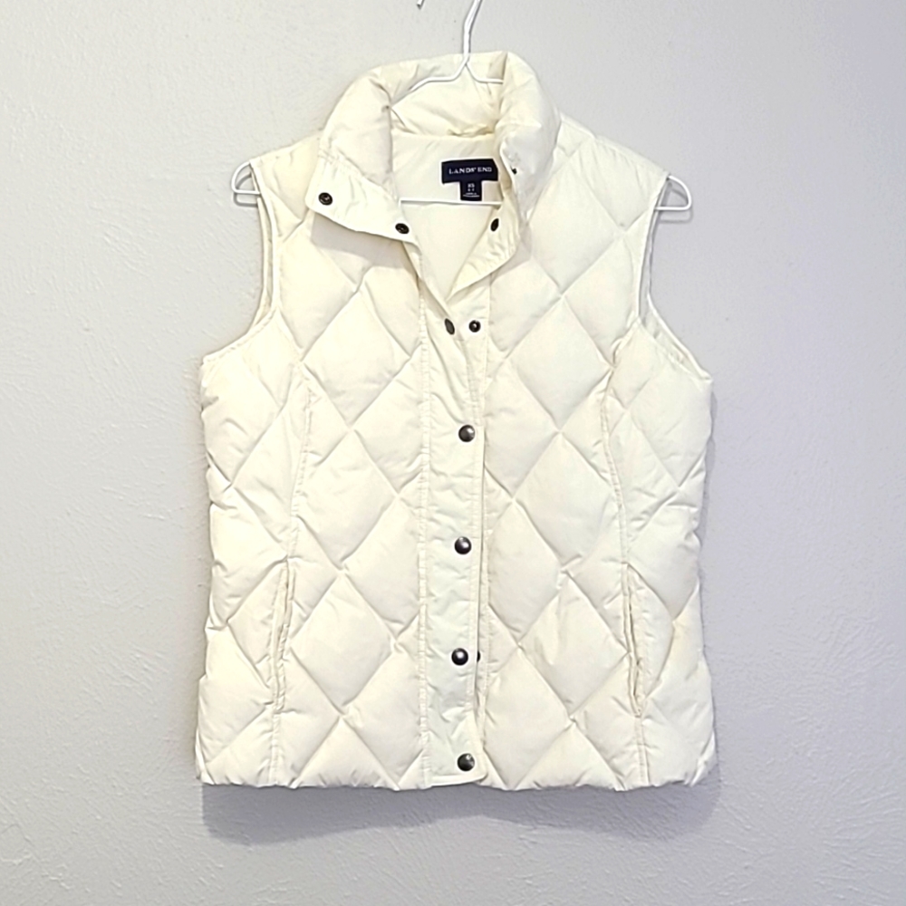 L.L. Bean White Down Vest
